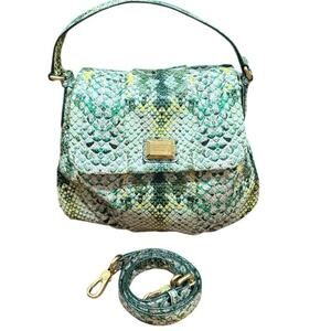 Marc Jacobs Lil Ukita Supersonic Snake Green Crossbody Satchel Rare Y2K VGUC